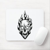 Human Skull on Fire Muismat (Met muis)