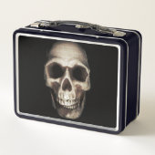 Human Skull Weathered on Black (Achterkant)