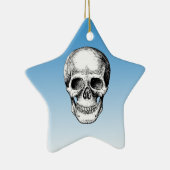 Human Skull White Face Keramisch Ornament (Rechts)
