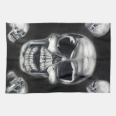 Human Skulls Black Kitchen Towel Theedoek (Horizontaal)