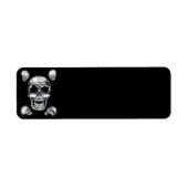 Human Skulls Black Return Address Labels (Voorkant)
