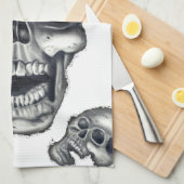 Human Skulls White Kitchen Towels Theedoek (Quarter Fold)