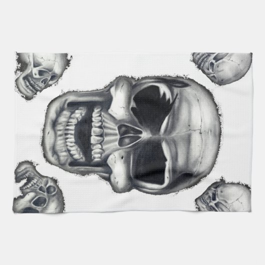 Human Skulls White Kitchen Towels Theedoek (Horizontaal)
