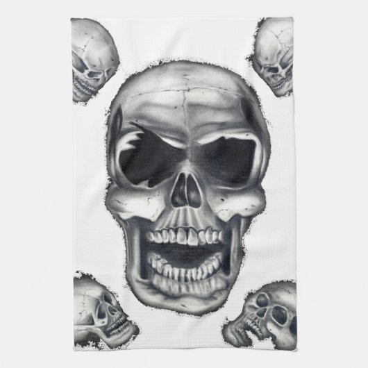 Human Skulls White Kitchen Towels Theedoek (Verticaal)