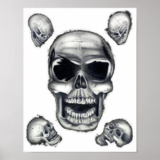 Human Skulls White Poster Art (Voorkant)