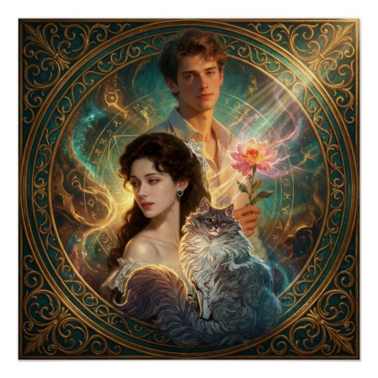 Human Soul Cat – Glossy Fantasy Poster (Voorkant)