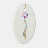 Human Spin with Brain Keramisch Ornament (Rechts)