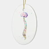 Human Spin with Brain Keramisch Ornament (Links)