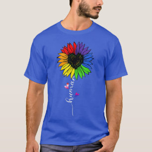 Human Sunflower LGBT Gay Lesbian Rainbow Flag Gay T-shirt