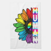 Human Sunflower Rainbow LGBT Flag Gay Pride Proud Theedoek (Verticaal)