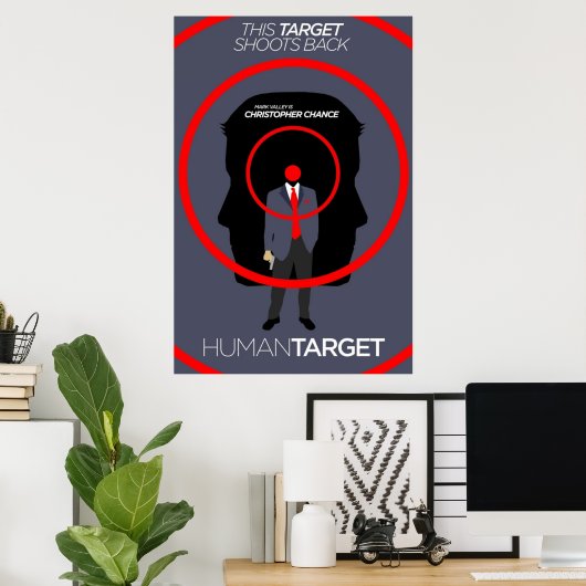Human Target Christopher Chance TVComic Minimalis Poster (Thuiskantoor)