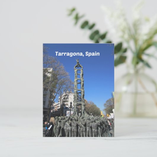 Human tower statue, Spanje Briefkaart (Staand voorkant)