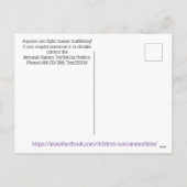 Human Trafficking Awareness Post-Kaart Feestdagenkaart (Achterkant)