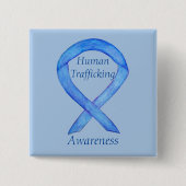 Human Trafficking Awareness Ribbon Custom Pin Vierkante Button 5,1 Cm (Voorkant)