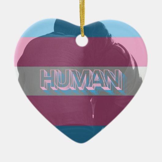 Human Trans Pride Ornament (Voorkant)