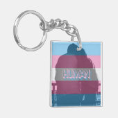 Human Trans Pride Sleutelhanger (Voorkant Links)