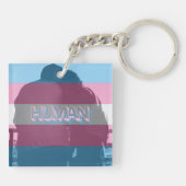 Human Trans Pride Sleutelhanger (Achterkant)