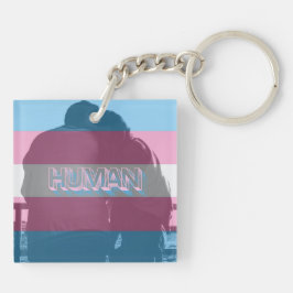 Human Trans Pride Sleutelhanger