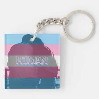 Human Trans Pride Sleutelhanger