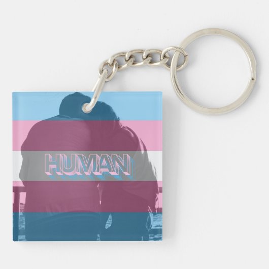 Human Trans Pride Sleutelhanger (Achterkant)