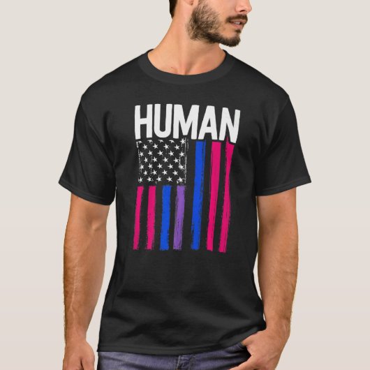 Human Transgender Pride Trans Ally Flag Proud Lgbt T-shirt (Voorkant)
