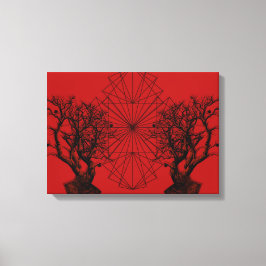 human tree canvas afdruk