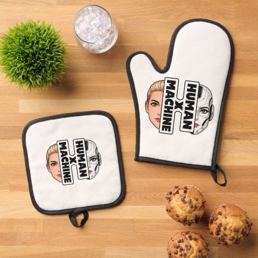 HUMAN x MACHINE Ovenwant & Pannenlap Set (Top down)