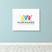 Humanare Samen zijn we gelukkig Canvas Afdruk (Insitu (Houten vloer))