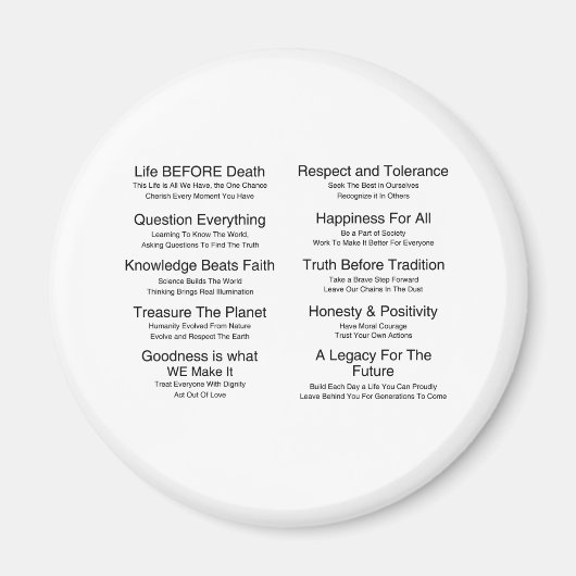 Humandamenten Magneet (Voorkant)