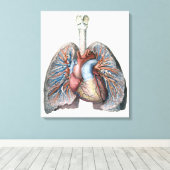  humane anatomie longen hartorganen bloed canvas afdruk (Insitu (Houten vloer))