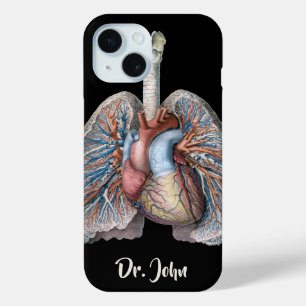 humane anatomie longen hartorganen bloed iPhone 15 case