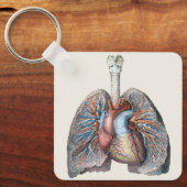  humane anatomie longen hartorganen bloed sleutelhanger (Voorkant)