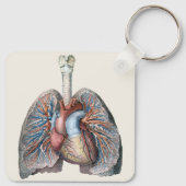  humane anatomie longen hartorganen bloed sleutelhanger (Achterkant)