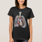 humane anatomie longen hartorganen bloed t-shirt (Voorkant)
