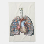  humane anatomie longen hartorganen bloed theedoek (Verticaal)