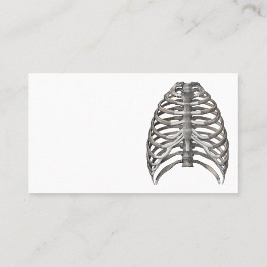  humane anatomie Skelet Skeletribben Botten Visitekaartje (Achterkant)