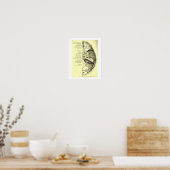  humane anatomische basis van de schedel binnenin poster (Keuken)