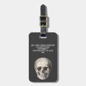  humane anatomische schedel, Halloween Skeleton Bagagelabel (Voorkant verticaal)