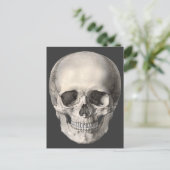 humane anatomische schedel, Halloween Skeleton Briefkaart (Staand voorkant)