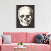 humane anatomische schedel, Halloween Skeleton Canvas Afdruk (Insitu (Woonkamer))