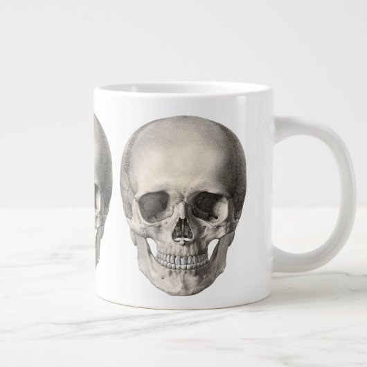 humane anatomische schedel, Halloween Skeleton Grote Koffiekop (Rechts)