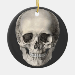 humane anatomische schedel, Halloween Skeleton Keramisch Ornament