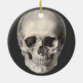  humane anatomische schedel, Halloween Skeleton Keramisch Ornament (Achterkant)