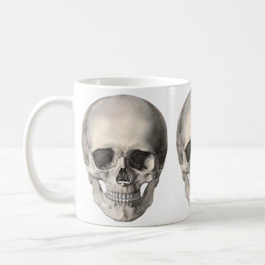  humane anatomische schedel, Halloween Skeleton Koffiemok (Links)