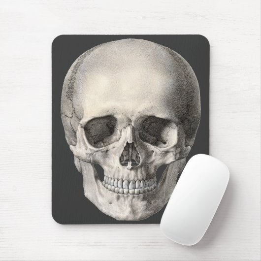  humane anatomische schedel, Halloween Skeleton Muismat (Met muis)