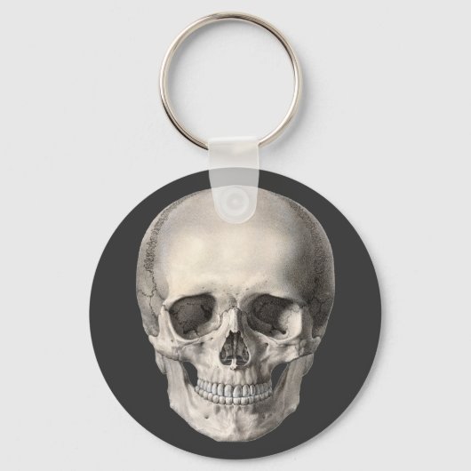  humane anatomische schedel, Halloween Skeleton Sleutelhanger (Achterkant)