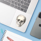  humane anatomische schedel, Halloween Skeleton Sticker (Laptop met iPhone)