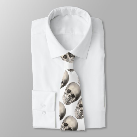  humane anatomische schedel, Halloween Skeleton Stropdas (Gebonden)