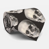 humane anatomische schedel, Halloween Skeleton Stropdas (Opgerold)
