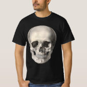 humane anatomische schedel, Halloween Skeleton T-shirt (Voorkant)